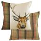 Preview: Cottage-Kissen ❤️ Hirsch. Tartan