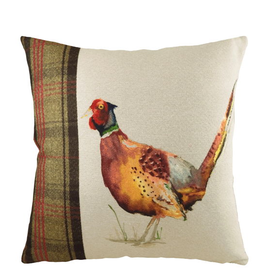 Cottage-Kissen ❤️ Fasan. Tartan
