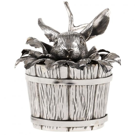 Zuckerdose "Hase" aus Sterlingsilber