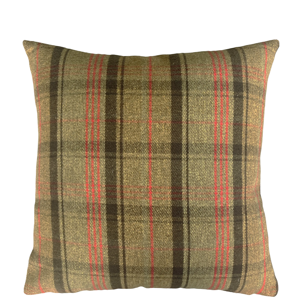 Cottage-Kissen ❤️ Hirsch. Tartan