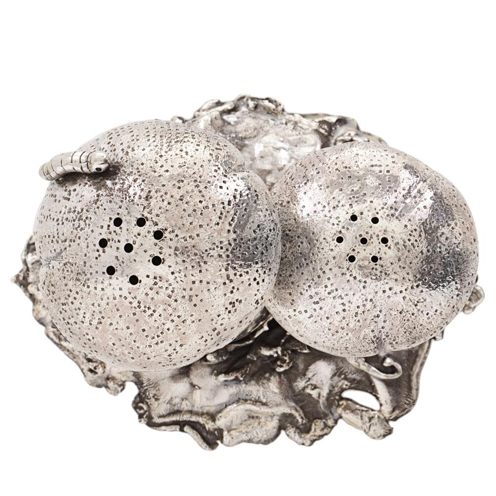 Salz- und Pfefferstreue "Pilze" aus Sterlingsilber